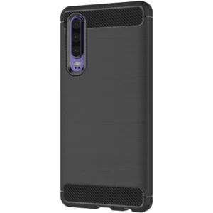 Funda para Huawei P30 Carcasa Silicona Fibra de Carbono El谩stica Antigolpes