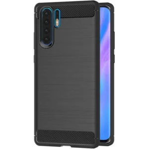 Funda para Huawei P30 Pro Carcasa Silicona Fibra de Carbono El谩stica Antigolpes
