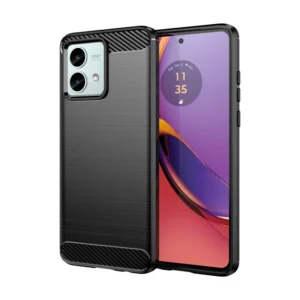 Funda para m贸vil Motorola Moto G84 Carcasa Silicona Fibra de Carbono El谩stica Antigolpes