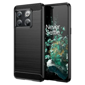 Funda para OnePlus 10T 5G Carcasa Silicona Fibra de Carbono Elástica Antigolpes