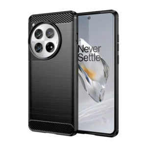Funda para OnePlus 12 Carcasa Silicona Fibra de Carbono Elástica Antigolpes