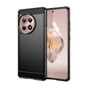 Funda para OnePlus 12R Carcasa Silicona Fibra de Carbono Elástica Antigolpes