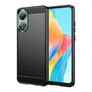 Funda para Oppo A78 4G Carcasa Silicona Fibra de Carbono Elástica Antigolpes