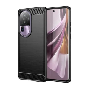 Funda para Oppo Reno 10 Pro Plus Carcasa Silicona Fibra de Carbono Elástica Antigolpes