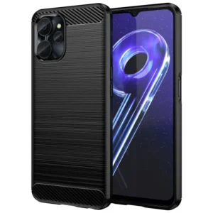 Funda para móvil Realme 9i 5G Carcasa Silicona Fibra de Carbono Elástica Antigolpes