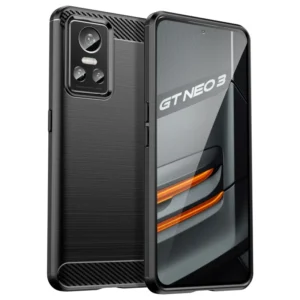 Funda para móvil Realme GT Neo 3 Carcasa Silicona Fibra de Carbono Elástica Antigolpes