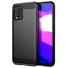 Funda para Xiaomi Mi 10 Lite Carcasa Silicona Fibra de Carbono El谩stica Antigolpes