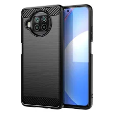 Funda para Xiaomi Mi 10T Lite Carcasa Silicona Fibra de Carbono Elástica Antigolpes