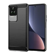 Funda para Xiaomi Poco F4 5G Carcasa Silicona Fibra de Carbono Elástica Antigolpes