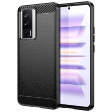 Funda para Xiaomi Poco F5 Pro Carcasa Silicona Fibra de Carbono Elástica Antigolpes