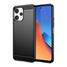 Funda para Xiaomi Redmi 12 Carcasa Silicona Fibra de Carbono Elástica Antigolpes