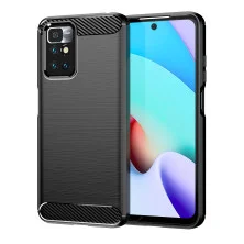Funda para Xiaomi Redmi Note 10 Pro / 10 Pro Max Carcasa Silicona Fibra de Carbono Elástica Antigolpes