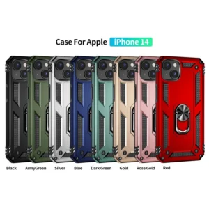 Funda Magnética con Anilla para Apple iPhone 14 - Carcasa de Grado Militar